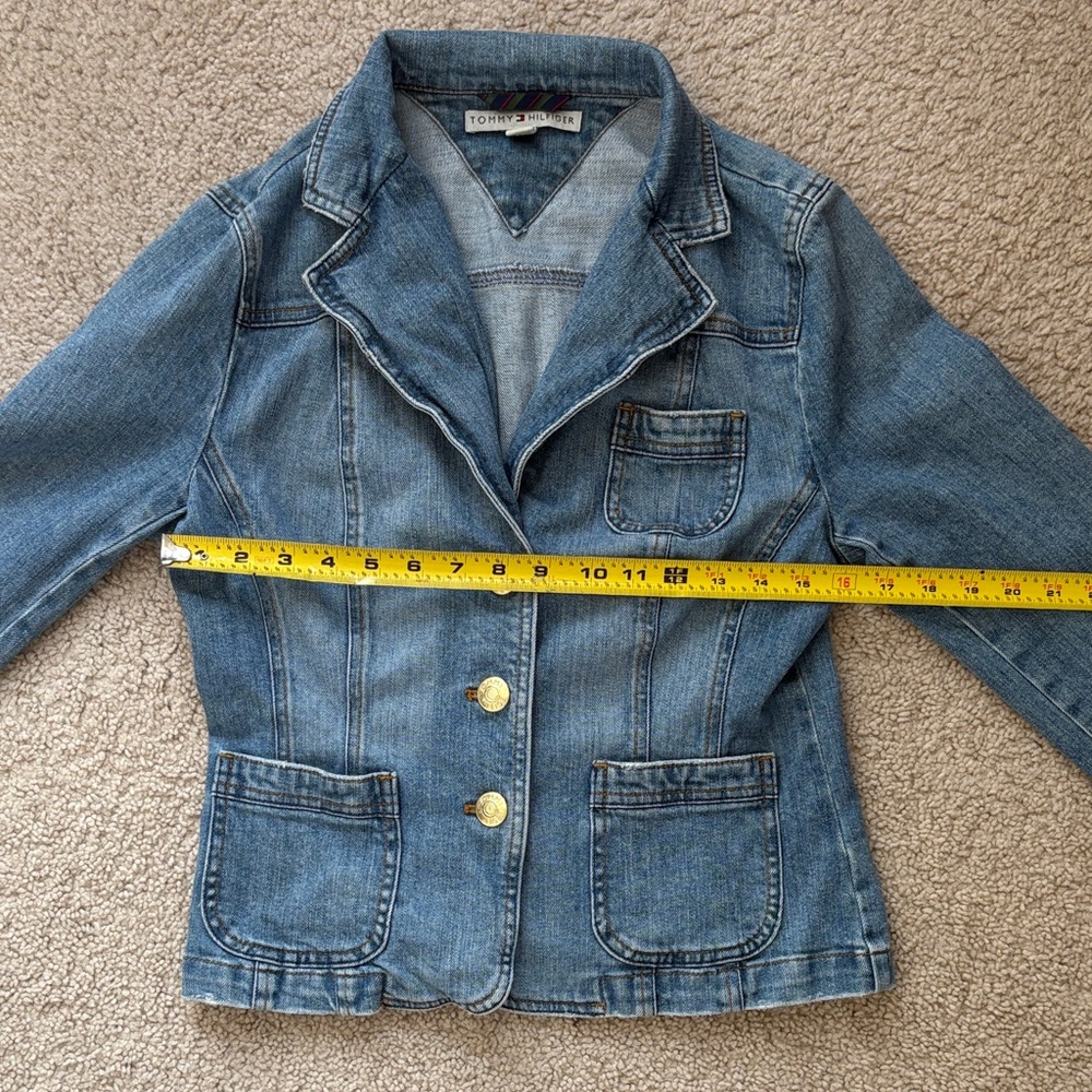 Tommy Hilfiger Women's Light Blue Denim Blazer Jacket - Picture 4 of 6